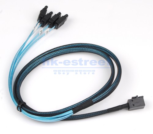 Mini SAS SFF-8643 To 4 SATA Hard Disk Data Server Raid Cable 1m For LSI 9300-16I - 第 4/9 張圖片