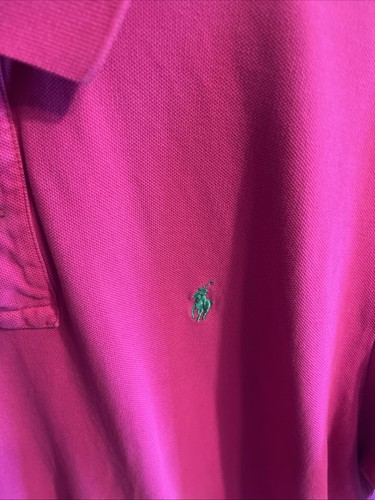 Polo Ralph Lauren colletto vestibilità classica uomo X-Large rosa verde logo manica corta - Foto 2 di 4