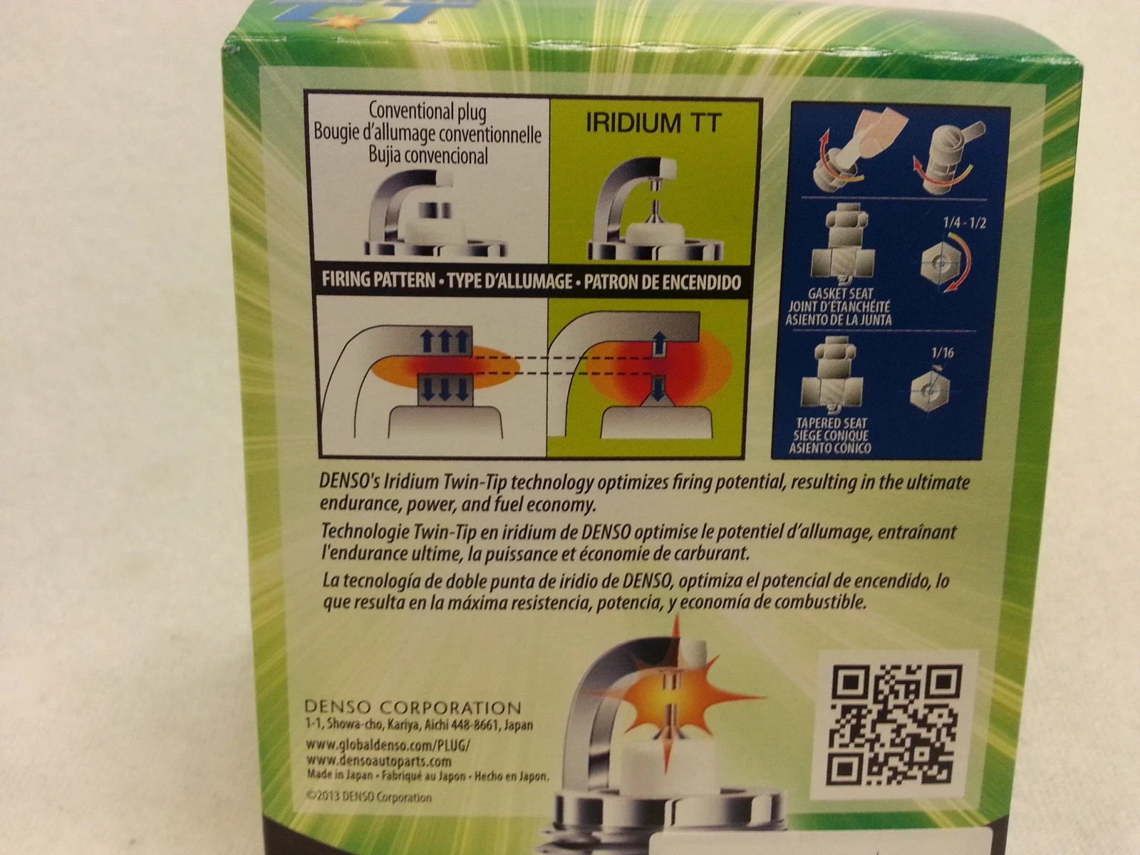 1x Denso Iridium TT Spark Plugs ITV16TT / 4718 Made in Japan 