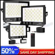 LED Floodlight PIR Sensor Motion Security Flood Light Outdoor Garden With Remote