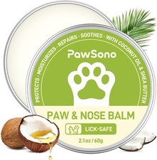 PawSono Lick-Safe Dog Paw Nose Balm with Coconut Oil All-Natural Moisturizer