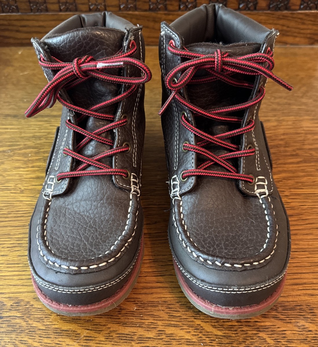 Tommy Hilfiger Boots Boys Size 4 Brown Leather lace Up  display picture 1