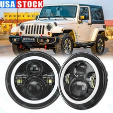 Newest 7-inch H6024 LED Headlights fit Jeep Wrangler JK Unlimited JKU 2007-2018