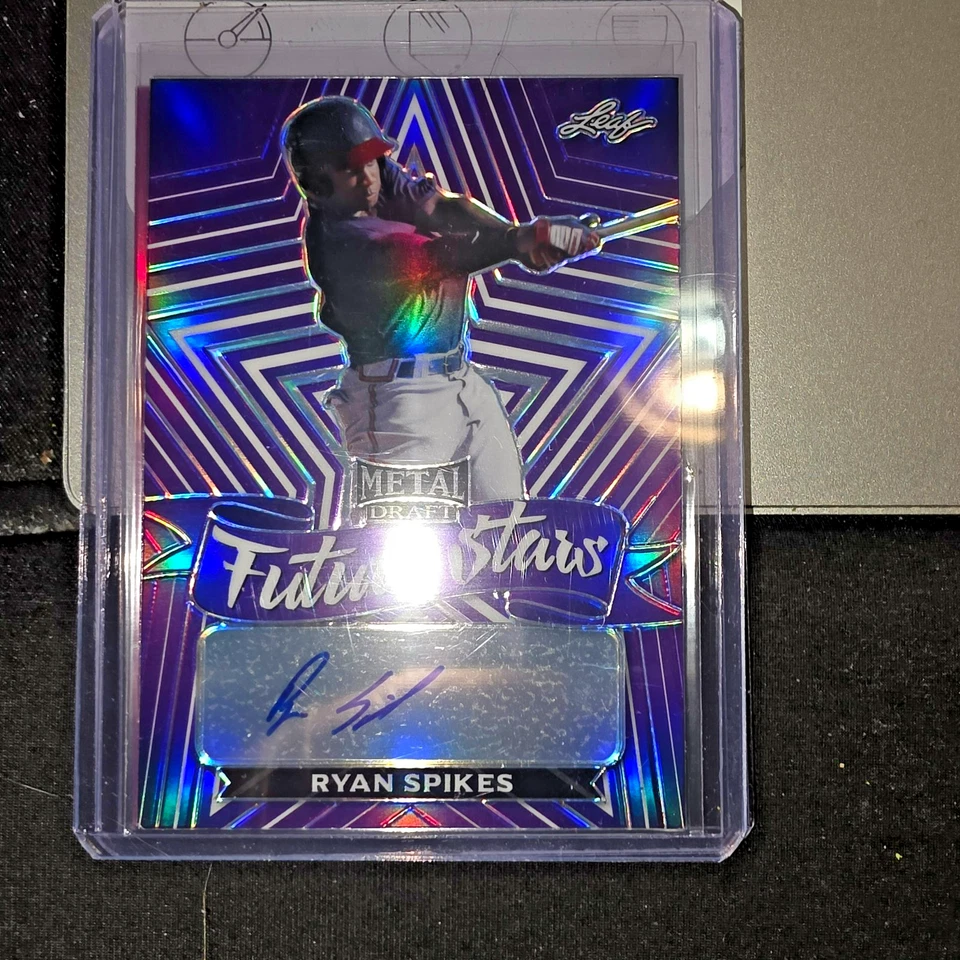 2021 LEAF METAL DRAFT "PURPLE FUTURE STARS" #FS-RS2 RYAN SPIKES RC AUTO 12/25 - Image 3 of 4