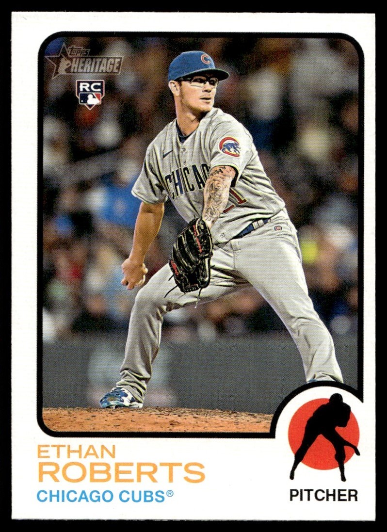 2022 Topps Heritage High Number Ethan Roberts RC Chicago Cubs #682