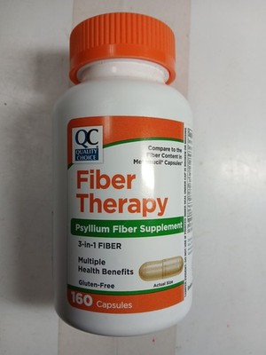 Quality Choice Fiber Therapy for Regularity Methylcellulose 500mg 160 Caps 03/27