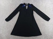 Normakamali Small Womens Dress Black Long Sleeve Polyester Blend