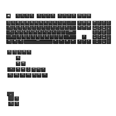 [New] Glorious Gaming - GPBT Basics (PBT Keycaps)  Classic Black  No Fade