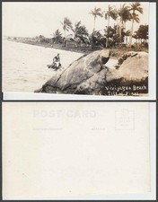 CUBA Isle of Pines Vivijagua Beach Photo REAL PHOTO RPPC VINTAGE POSTCARD