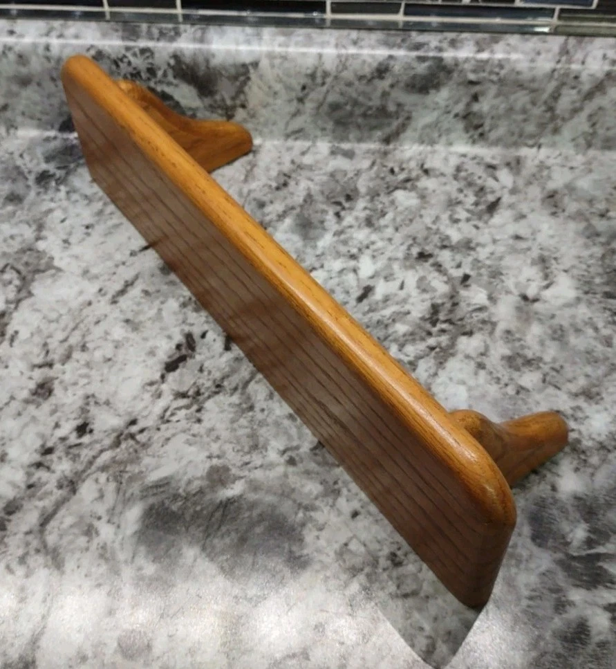 Vintage Oak Wood Wall Shelf Farmhouse Cottage Core 16 Inches