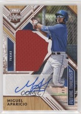 2018 Elite Extra Edition Future Threads Silhouette /144 Miguel Aparicio Auto 3a1