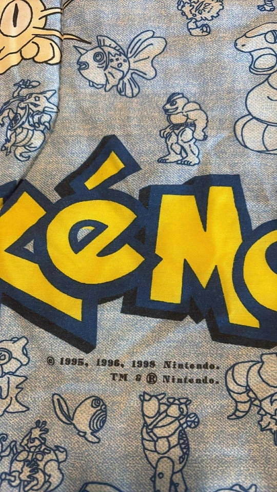 Vintage 90's Pokemon Comforter Blanket Nintendo 85x60 Bed Twin 1995 Retro - Image 3 of 4
