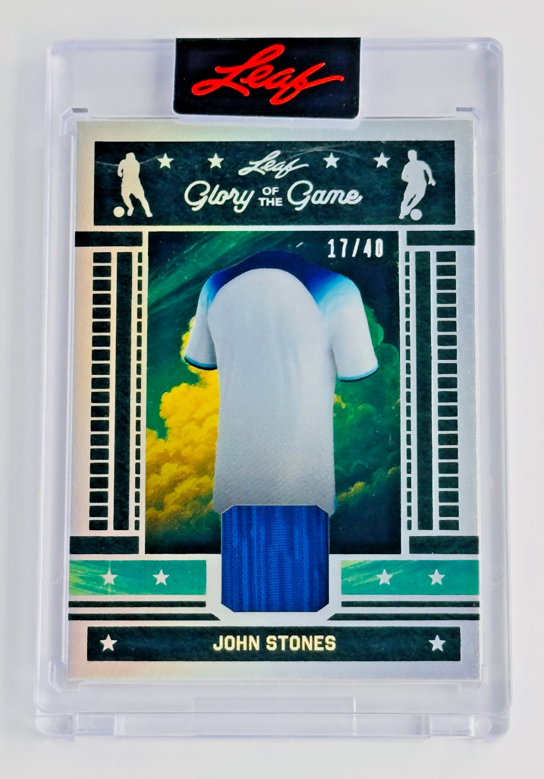 2026 Leaf World Cup John Stones Match-Worn England Patch /40 Manchester City SP