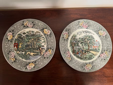 Adams Currier and Ives Gray Multicolor Group ...