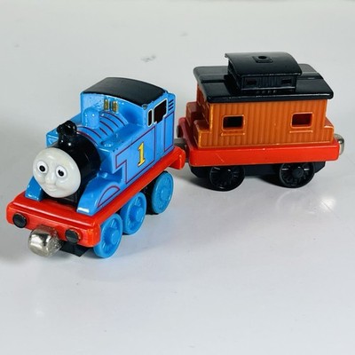 Thomas the Train Pull N Zoom Tank Engine Caboose Diecast Rare Take Play