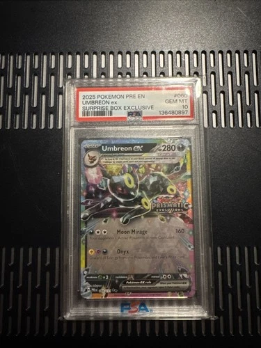 2025 POKEMON PRE EN-PRISMATIC EVOLUTIONS #060 UMBREON EX PSA 10