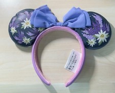 Disney Parks French Lavender Floral Purple Flowers Minnie Ears Bow Headband US