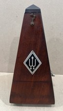 Vintage Wittner Germany Mechanical Metronome With Beautiful Wood Case Great Cond