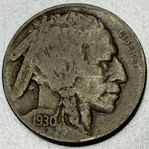 1930-S Buffalo Nickel 5C 5 Cents San Francisco Mint F/VF Fine - Very Fine ST292