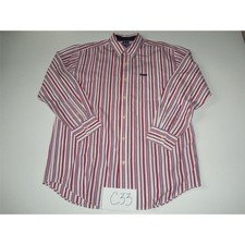 Chaps Dress Shirt Size Large Long-Sleeved Stripes Mens -0513C33