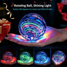Juguetes de bola voladora giratorios orbe flotante giratorio luz LED bola voladora juguetes