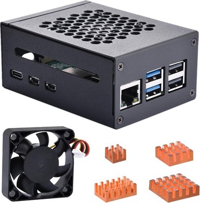 Metallgehäuse Raspberry Pi 5 PCIe M.2 NVMe Shield X1001 X100