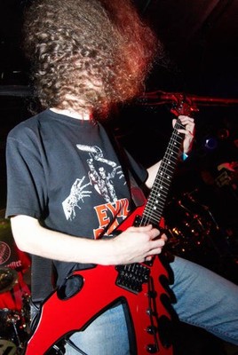 Evile And Rock Guitarist Ol Drake Of Evile At The Damnation Festival Old Photo