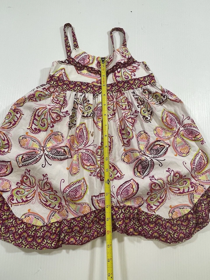 Vestido Route 66 para bebé niña niño 100 % algodón estampado mariposa 3T Foto 2 de 4
