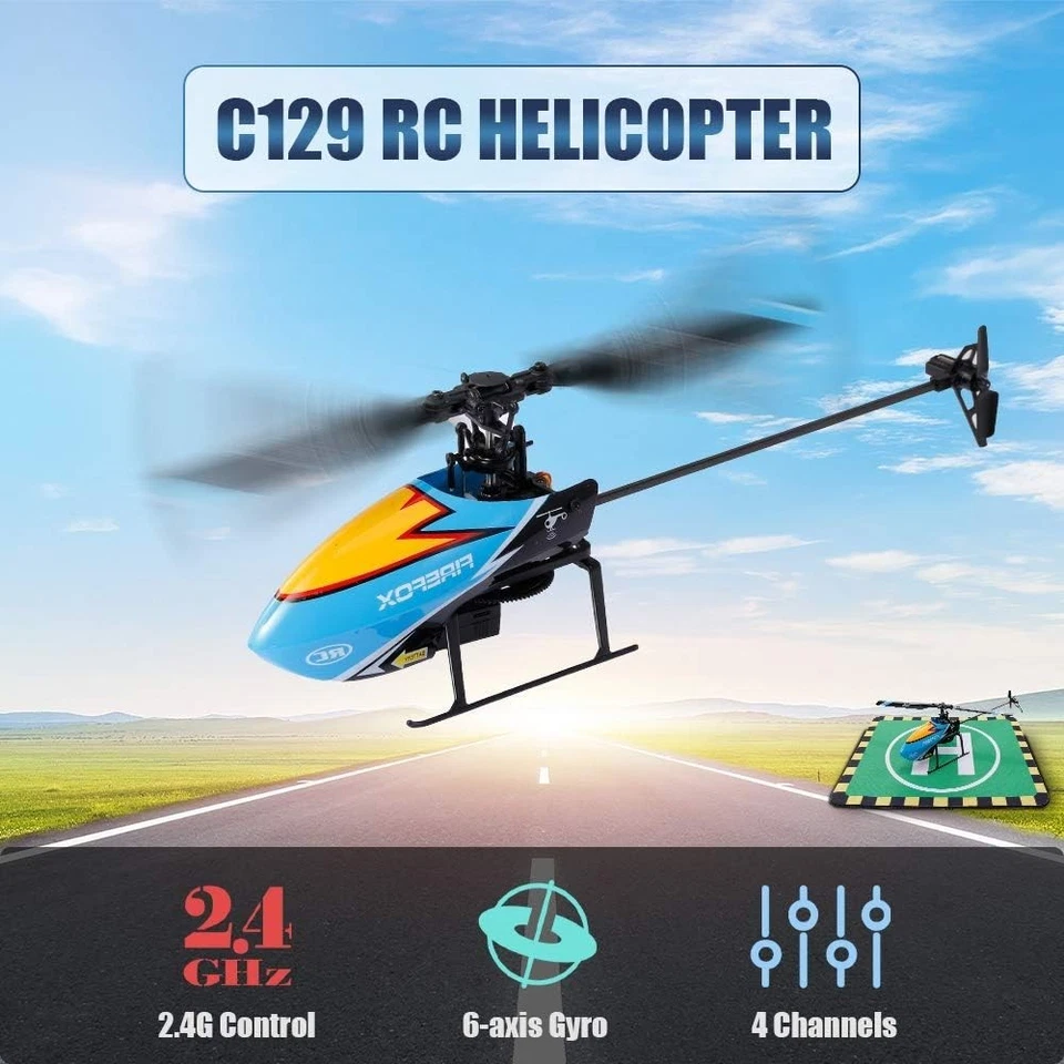 4 Channel 2.4GHz RC Helicopter for Adults and Kids - Altitude Hold & 3 Batteries - Image 4 of 4