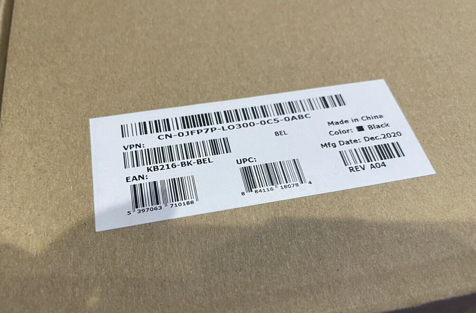 Dell Keyboard KB216 BELGIAN / AZERTY - QUIET KEYS WIRED USB *BRAND NEW* - Image 3 of 3