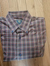 SIZE M F/X FUSION Multi Checked Long Sleeve Shirt Lot #533