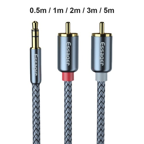 Cavo Aux RCA Jack da 3,5 mm a 2 cavi audio RCA Adattatore splitter a Y - Afbeelding 2 van 21
