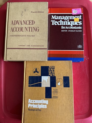 Vintage Accounting Book Lot Advanced Principles Management Techniques 1968-1980 - Bild 1 von 12