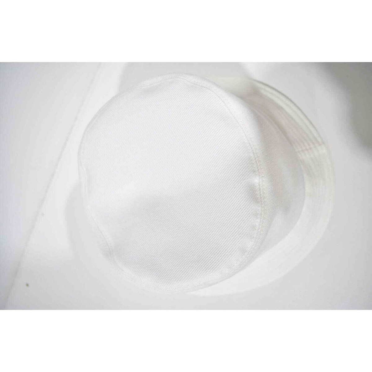 Chanel 22P White Ivory Denim Crystal Sequin Logo Sun Cloche Bucket