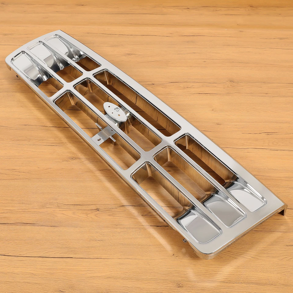 Chrome Front Bumper Grille ABS Grill For Ford F-150 F-250 HD F-350 1992-1997 - Image 4 of 4