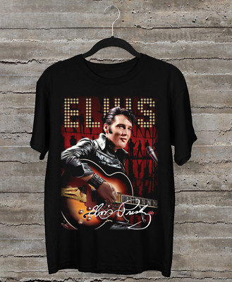 Elvis Presley Basic Cotton Black S-2345XL Unisex Tee Shirt- Free Shipping