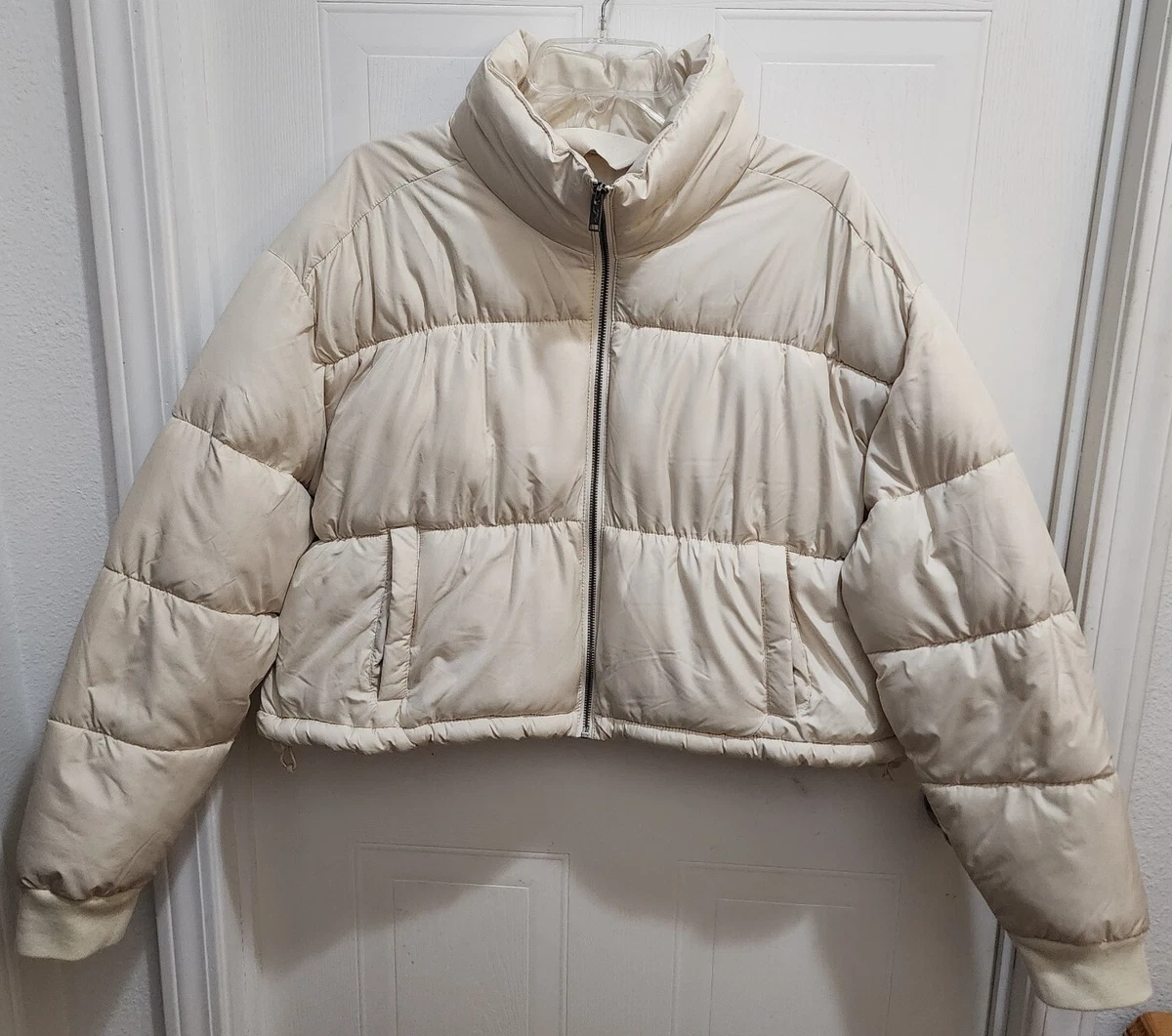 full zip puffer jacket hollister