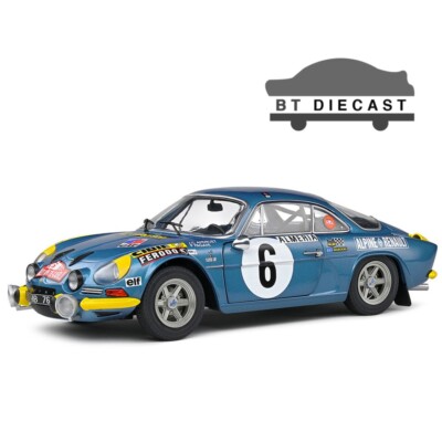 SOLIDO ALPINE A110 1600S RALLYE DE MONTE CARLO 1972 #6 1/18 BLUE S1804207