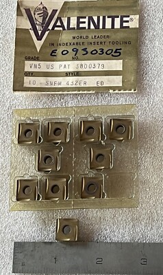 SNFM-432ER  VN5  TiN COATED CARBIDE INSERT, VALENITE, NEW, 10/LOT