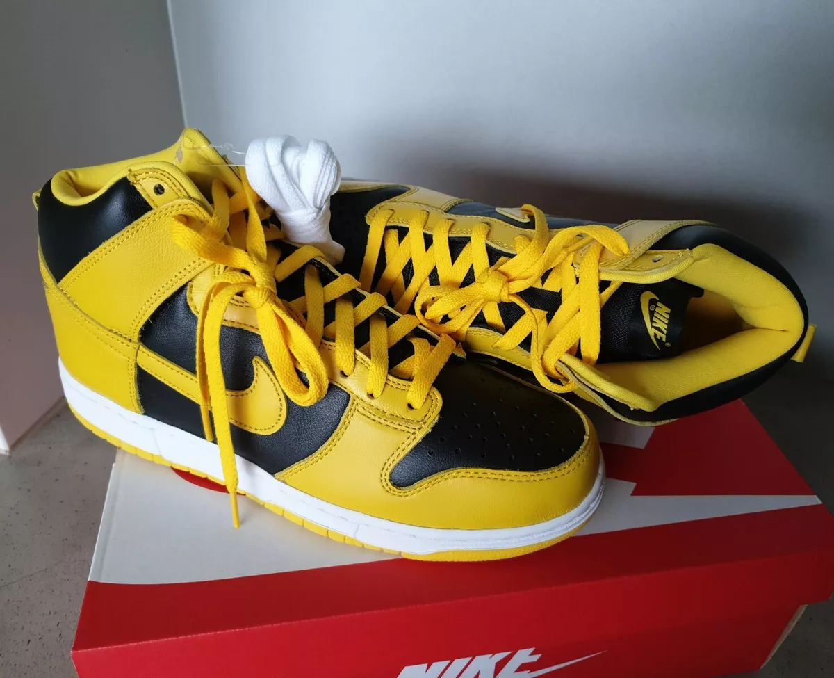 Nike Dunk Hi Maize 10 white yellow black sb iowa goldenrod