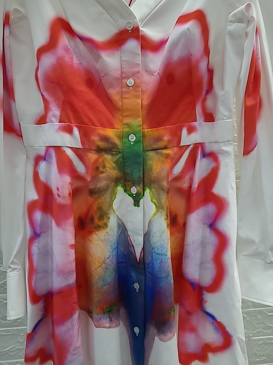 New Authentic Alexander McQueen Solarised Orchid Print