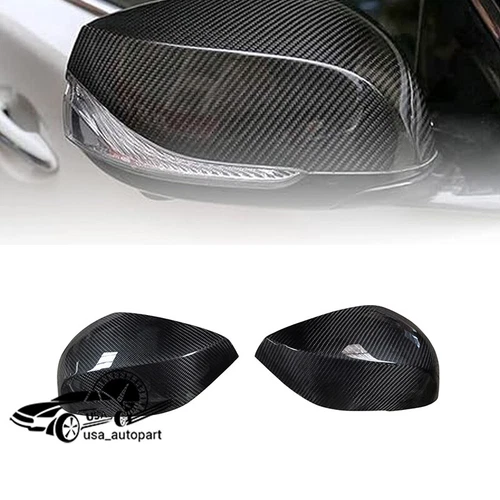 REAL CARBON FIBER FOR 2014-2024 INFINITI Q50 Q60 SIDE MIRROR CAP COVER 2PCS