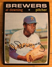 1971 Topps Al Downing Baseball Card #182 Brewers Pitcher Low-Grade
