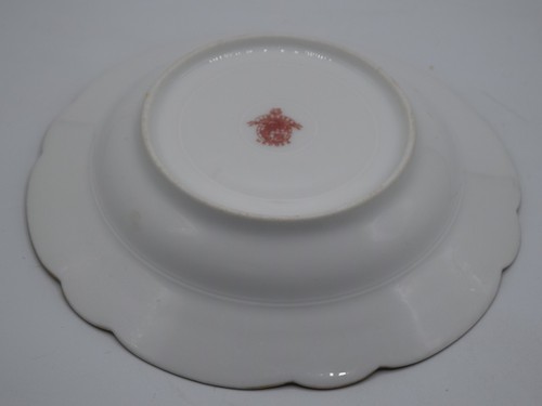 LIMOGES DEPOSE FRANCIA PORCELANA PINTADA A MANO ROSAS ROSAS ROSADAS 3 CUENCOS DE SOPA 7" ANTIGUO - Imagen 5 de 6