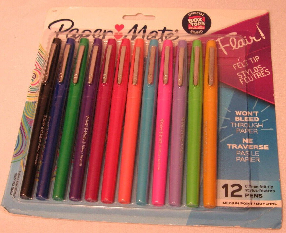 Paper Mate Flair Felt Tip Pens, Medium Point Assorted
