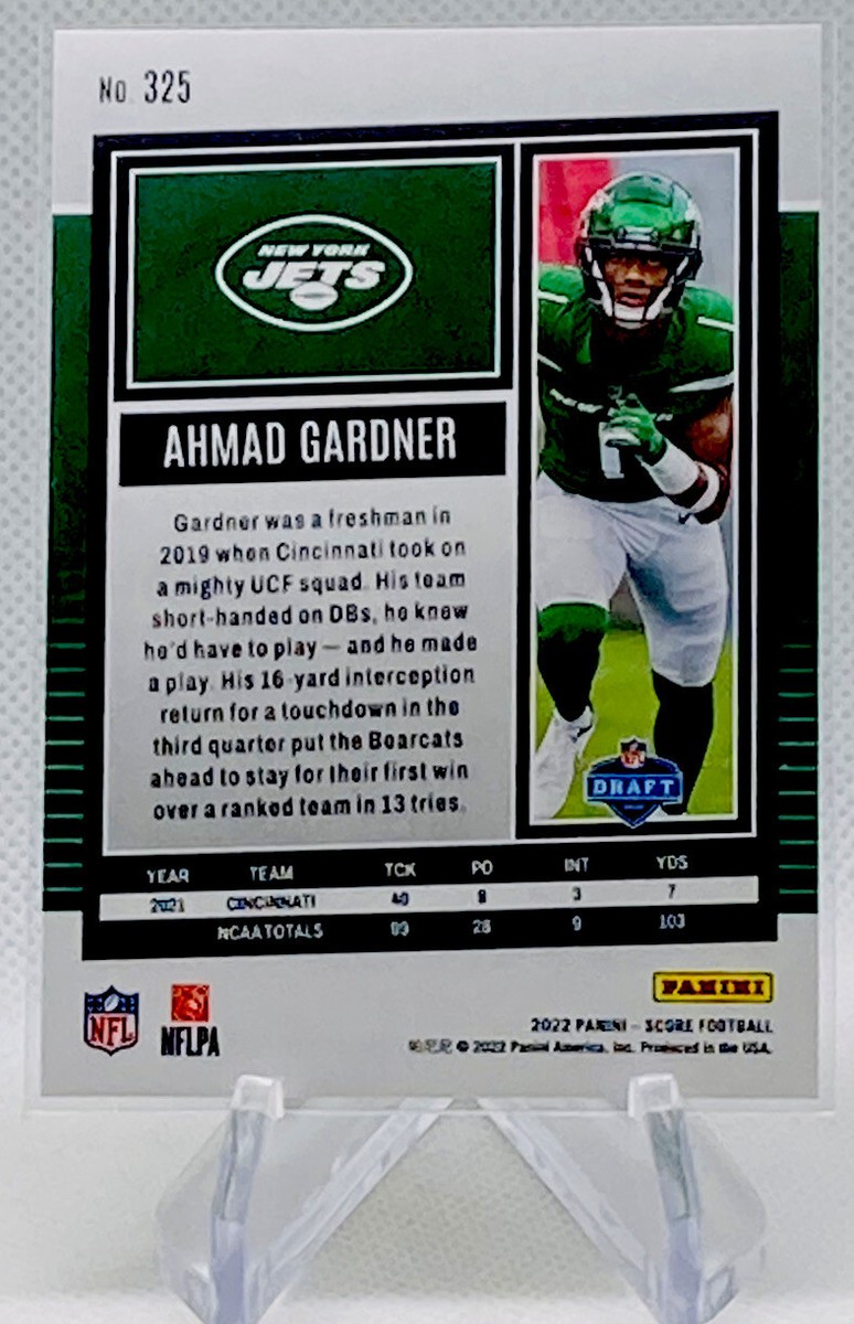 2022 Panini Score Ahmad “Sauce” Gardner Rookie Card #325 - New