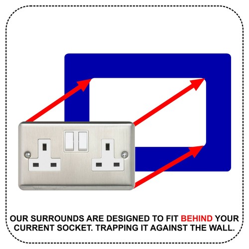Enchufe interruptor de luz de pared protector de placa de acrílico envolvente de doble toma hágalo usted mismo - Imagen 60 de 101