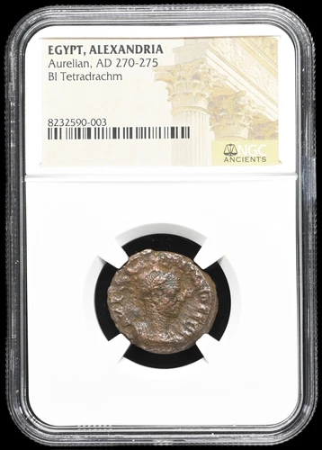 EGYPT, Alexandria. Aurelian, AD 270-275. Potin Tetradrachm, NGC Certified