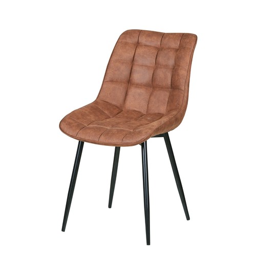 2Pcs Faux Matte Suede Leather Dining Chairs w/Padded Seat and Metal Legs Alba - Picture 52 of 55