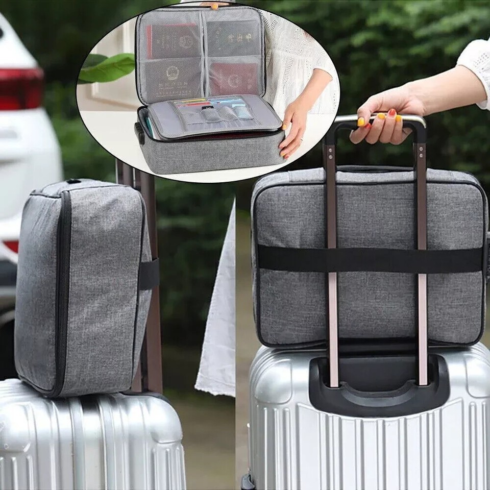 Fireproof Document Box With Locks Waterproof File Storage Organizer Box ...